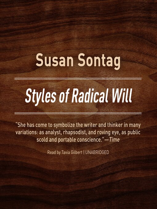 Title details for Styles of Radical Will by Susan Sontag - Available